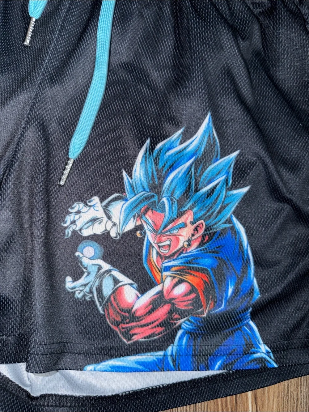 Dragon Ball Z Goku super Saiyan Invicta kuru mesh shorts black mens medium